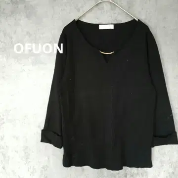 오프온 컷티셔츠 니트 긴팔 7부 소매 캐주얼