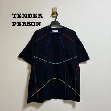 TENDER PERSON 멀티 컬러 스티치 티셔츠