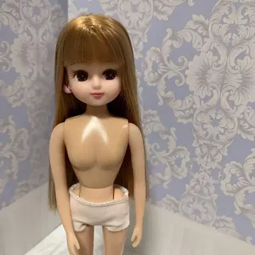 리카짱 스트레이트 옷 갈아입기 인형 롱 헤어 귀걸이 하트 귀걸이