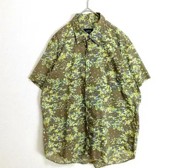 a.p.c 디자이너 카모 패턴 셔츠 L 유니섹스