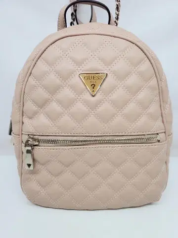 GUESS 핑크 퀼팅 백팩