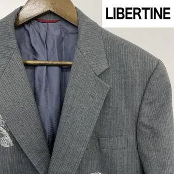 레어 Libertine 초기 리메이크 테일러드 자켓 리프 프린트