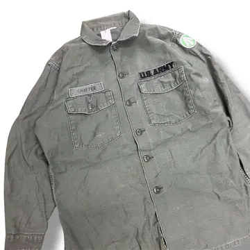 60s US ARMY OG-107 자수 패치 밀리터리 셔츠