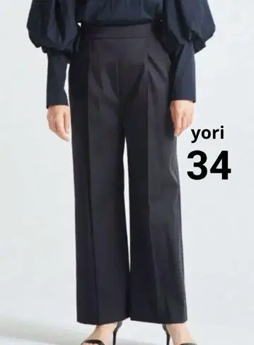 yori 34 윈터 새틴 와이드 팬츠 센터 프레스 와이드 팬츠