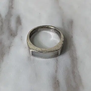 STAR JEWELRY 실버 반지 인장 펄 925 각인 핑키