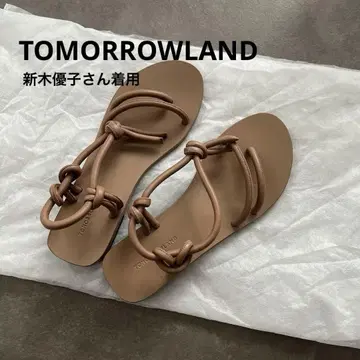 투모로우랜드 샌들 가죽 로프 샌들 신키 유코 에디션