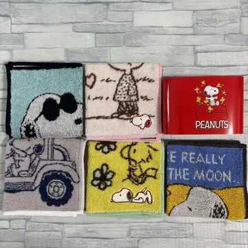 B 스누피 타월 손수건 5장 세트 SNOOPY PEANUTS
