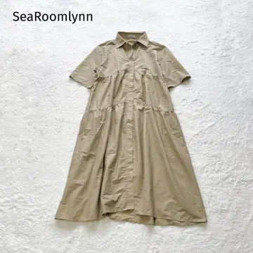 새상품급 시루무린 티어드 원피스 롱 기장 베이지 S 반팔
