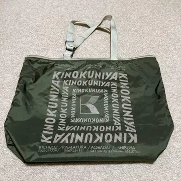 KINOKUNIYA 에코백 올리브 그린 대용량