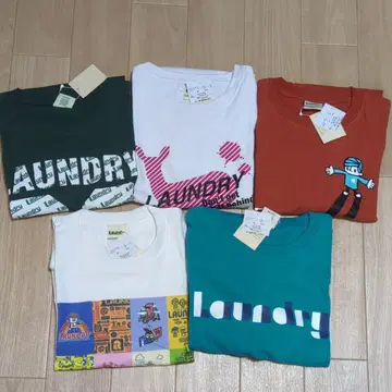 택 포함 Laundry M 사이즈 티셔츠 5장 묶음 판매 여성용 여름옷