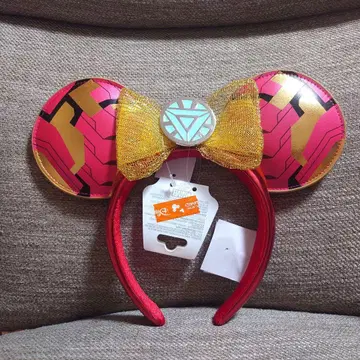 마블 아이언맨 미니 리본 머리띠 마블 홍콩 디즈니
