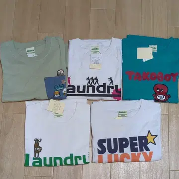 택 포함 Laundry M 사이즈 티셔츠 5장 묶음 판매 여성용 여름옷