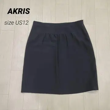 빅 사이즈 실크 100% 아크리스 AKRIS 스커트 XL 사이즈 블랙