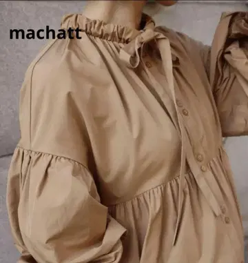 machatt 리본 백 티어드 원피스