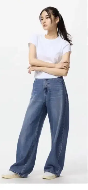 버기 커브 청바지 유니클로 UNIQLO 23 길이 짧은