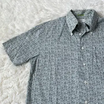 PaulSmith 폴 스미스 꽃무늬 반팔 셔츠 오픈 카라 버튼 다운