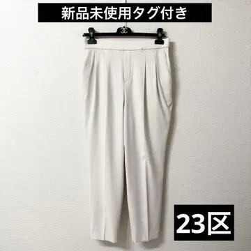 미사용 새상품 택 포함 23구 슬랙스 턱 포함 팬츠 아이보리 L