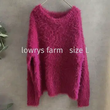 lowrys farm 핑크 샤기 니트