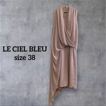 LE CIEL BLEU 드레이프 롱 원피스 비대칭 핑크 M