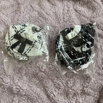 봉제 의류 10cm 2개 세트 화이트 블랙 판초