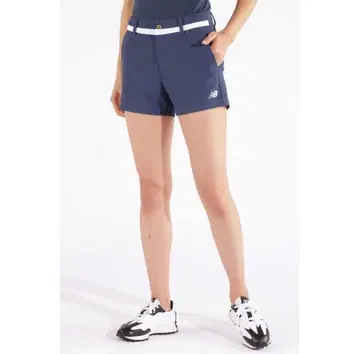New Balance 여성용 골프 숏 팬츠 네이비