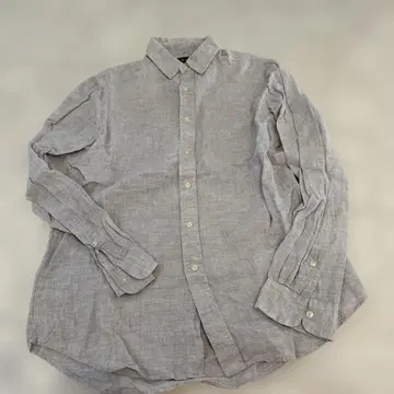 Ralph Lauren 클래식 핏 긴팔 셔츠 M 그레이 린넨 100%
