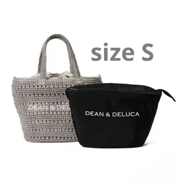 DEAN & DELUCA 크로셰 바스켓 백 S 그레이