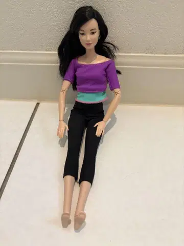 수입 바비 인형 메이드 투 무브 퍼플 탑