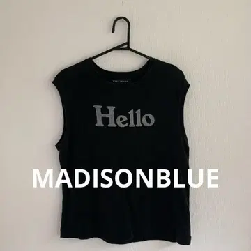 MADISONBLUE 매디슨 블루 Hello 슬리브리스 티셔츠 01