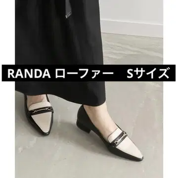 RANDA 로퍼 블랙 화이트 스틸레토