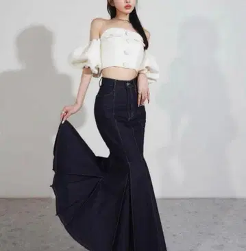 Darich 다리치 프린세스 머메이드 데님 스커트 S 사이즈