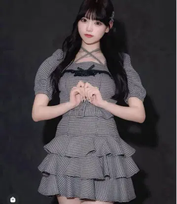 pium 티어드 프릴 미니 원피스