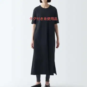 무인양품 스무스 니트 반팔 원피스 M