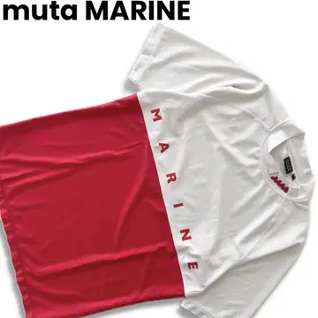 muta MARINE 무타 마린 모크넥 반팔 셔츠 화이트 레드 XL 7