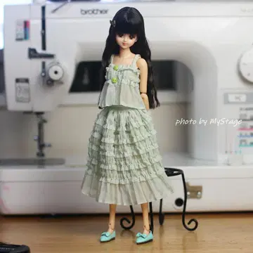 msdr-25-4881 연한 그린 상의와 플리츠 스커트 (모모코 제니용)