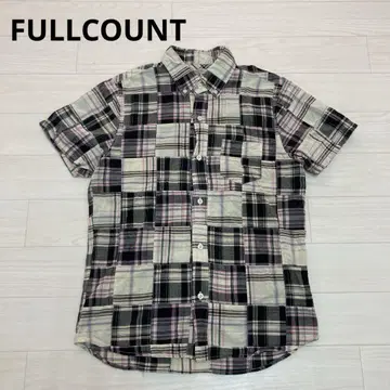 FULLCOUNT 풀카운트 패치워크 체크 반팔 셔츠