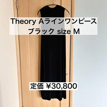 Theory A 라인 원피스 블랙 size M