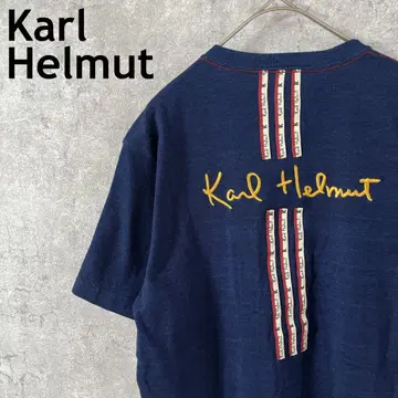 Karl Helmut V넥 티셔츠 반팔 슬리브 남성용 M 사이즈
