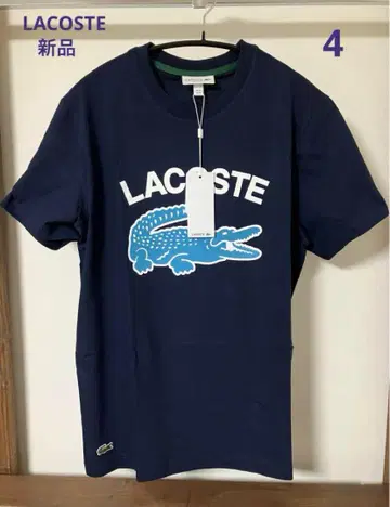 새상품 LACOSTE 라코스테 티셔츠 4 네이비 L 정가 8.800엔