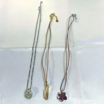 스와로브스키 SWAROVSKI 목걸이 초커 크리스탈 3개