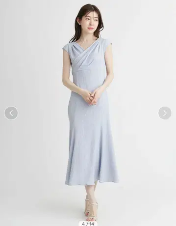 택 포함 스트레치 카슈쿨 원피스 CELFORD
