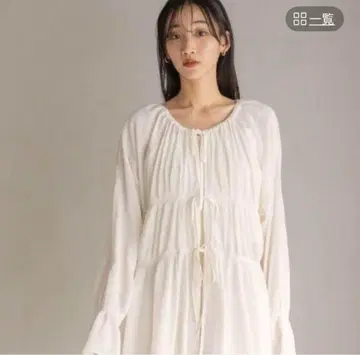 요류 셔링 블라우스 LS