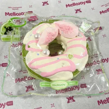 DIYJOJO Mellojoy 스퀴즈 도넛 말차와 장미 거품