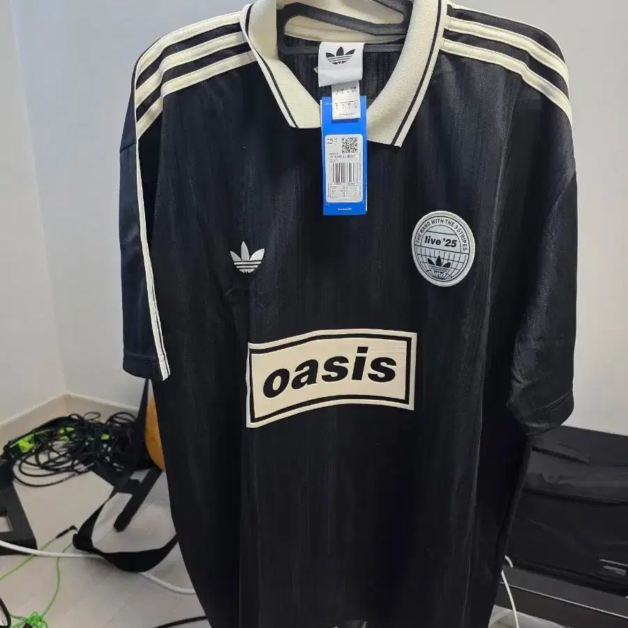 Oasis×Adidas jacquard jersey Sサイズ adidas TOUR JACQUARD JERSEY - Black | Free Shipping with