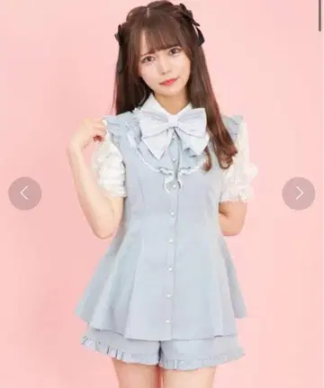 시크릿허니 셋업 아이스 그레이 스카이블루