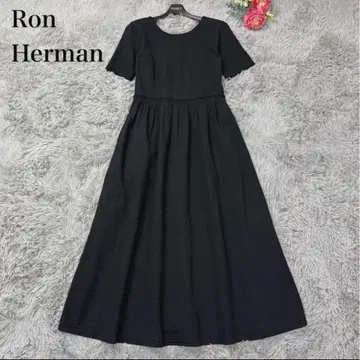 새상품급 론 헤르만 RHC 시어서커 원피스 맥시 길이 플레어 블랙