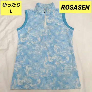 ROSASEN 여성용 골프웨어 L 슬리브리스 셔츠 새상품급