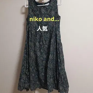 인기 niko and... 페이즐리 무늬 인도 면 티어드 원피스 F