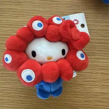 오사카 간사이 엑스포 공식 마쿠마쿠 산리오 키티 카라비너 봉제 인형