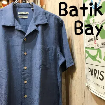 BatikBay 바틱 베이 실크 알로하 셔츠 M 구제 의류 (1748)